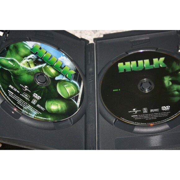 THE HULK 2 DISC SPECIAL EDITION DVD 2003 MOVIE FILM AND CASE FULL FRAME VGUC - Picture 2 of 2